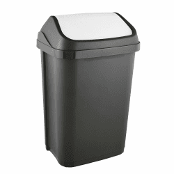 🗑️ Angebot: keeeper Mülleimer mit Schwingdeckel, 25 l, Swantje, Graphit-Grau