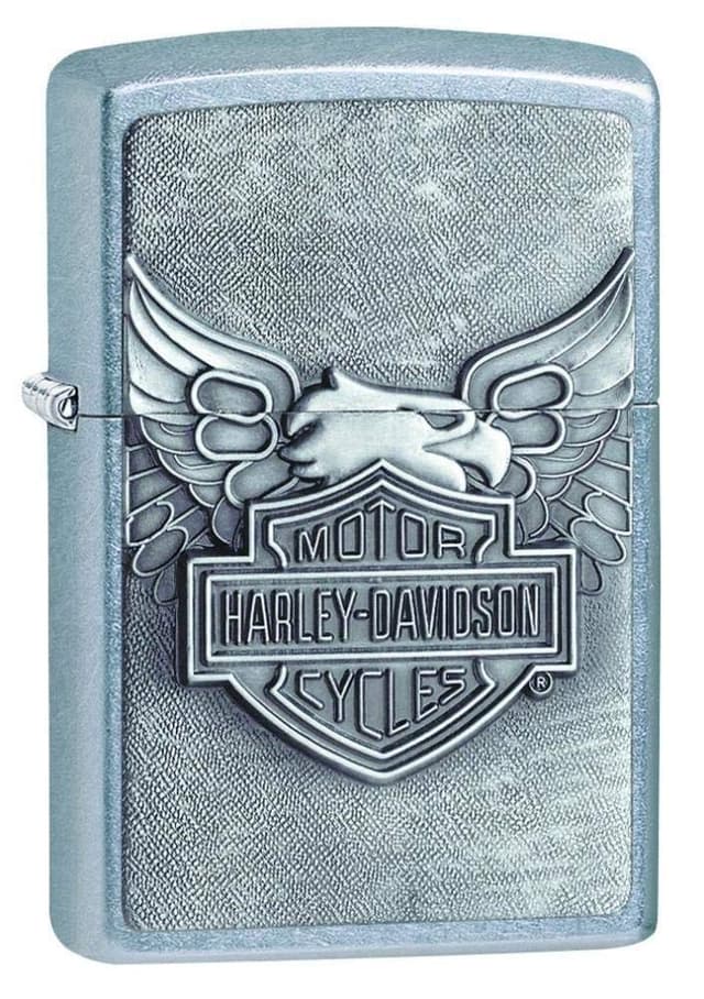 🔥 Zippo Harley-Davidson Eagle Wings Pocket Lighter Street Chrome 🔥
