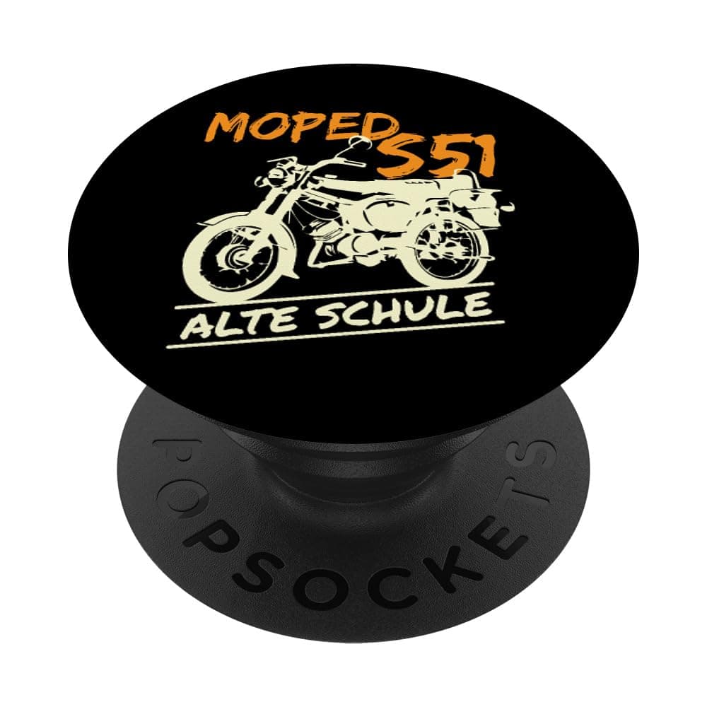 Alte Schule Simson S51 Fanartikel Moped PopSockets Klebender PopGrip