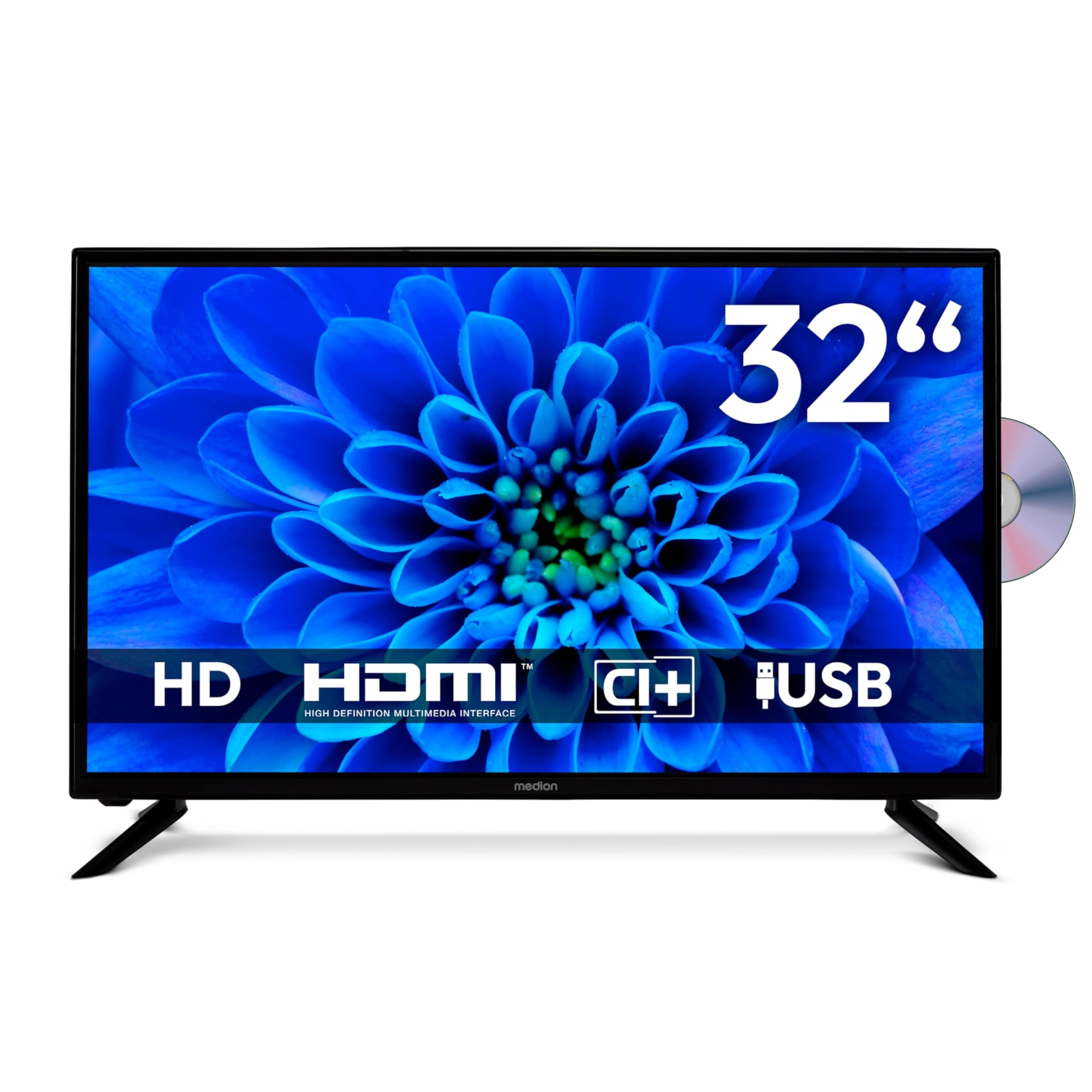 📺 MEDION 80 cm (32 Zoll) HD Fernseher mit integriertem DVD-Player und Triple Tuner
