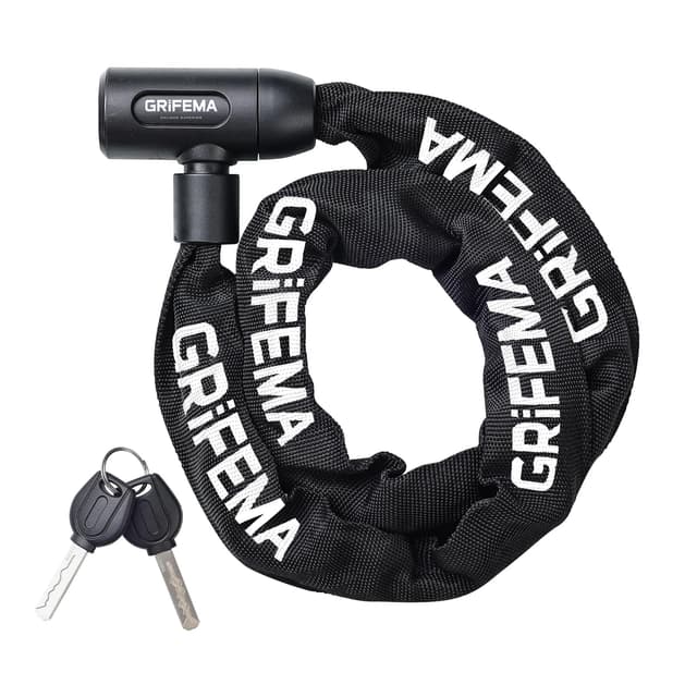 🚲 GRIFEMA Fahrradschloss | Hohe Sicherheit | Anti-Diebstahl Kettenschloss | Schwarz 🔒