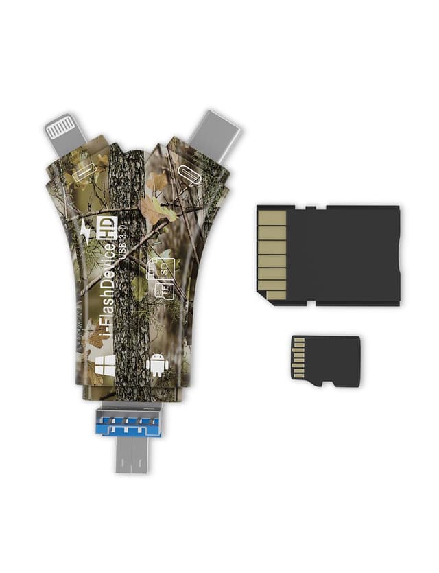 📸📱 3-in-1 Camouflage SD Kartenleser für Jagdkamera - Speichererweiterung für iPhone/Android/Windows