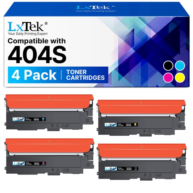 🖨️ LxTek CLT-P404C CLT-404S Tonerkartusche Kompatibel für Toner Samsung C480W CLT-K404S CLT-C404S CLT-Y404S CLT-M404S (4er-Pack) 🌈