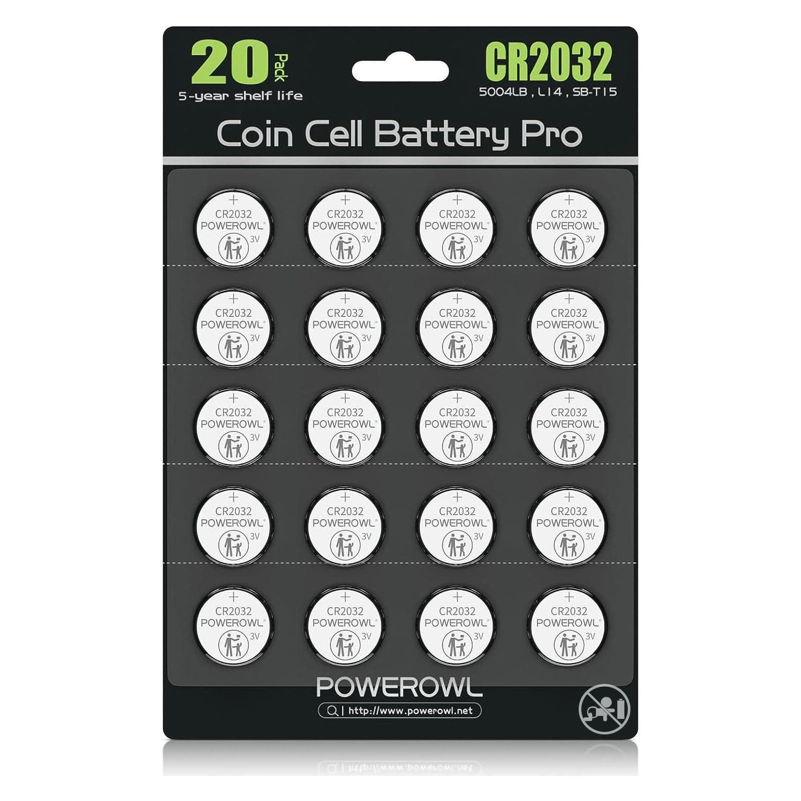 🔋 POWEROWL CR2032 Knopfzelle 3V Lithium Batterien 20 Stück - Deal