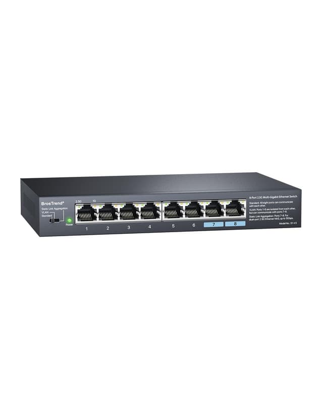 BrosTrend 2.5-Gigabit Netzwerk Switch 8 Port 🚀🎮🔌