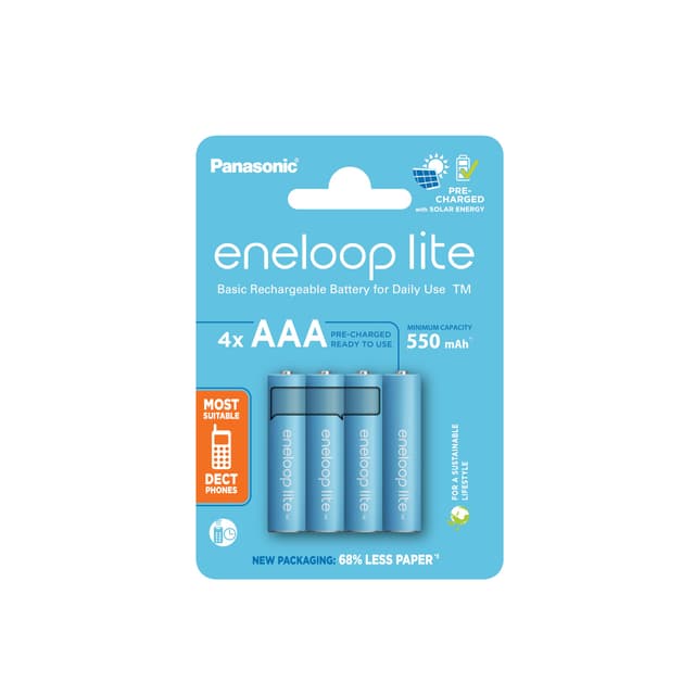 🔋🌱 eneloop lite AAA/Micro NI-MH Akku, 4er-Pack - Umweltfreundlich und Wiederaufladbar