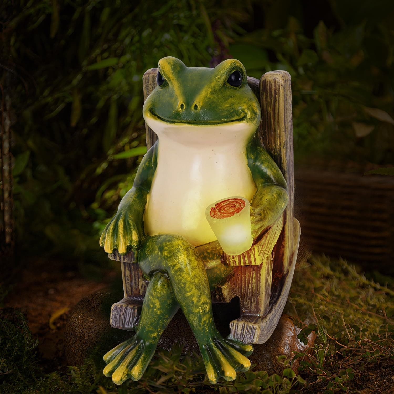 Umikk Frosch Figuren Draußen Deko Solar Garten Figuren Ornament 🐸🌿