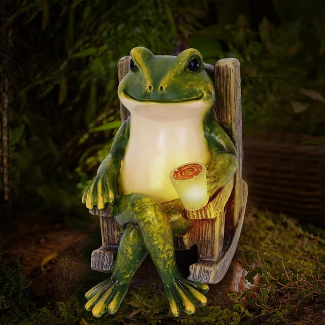 Umikk Frosch Figuren Draußen Deko Solar Garten Figuren Ornament 🐸🌿