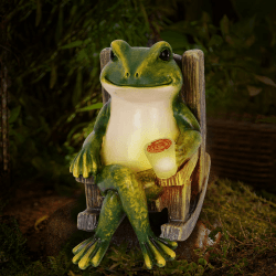 Umikk Frosch Figuren Draußen Deko Solar Garten Figuren Ornament 🐸🌿