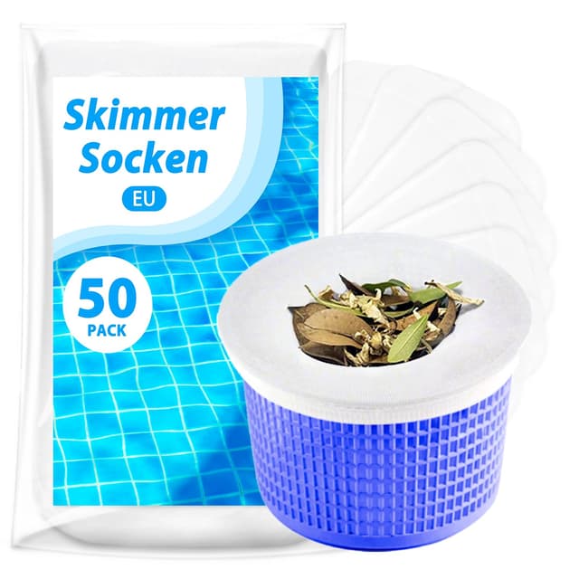 50 Stück Pool Skimmer Socken | Hochwertiges Poolfilter Netz | Wiederverwendbar und Effektiv 🏊‍♂️