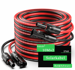 MXRPV Solarkabel 4mm²/6mm², Solarkabel Verlängerung 2/3/5/10/15M