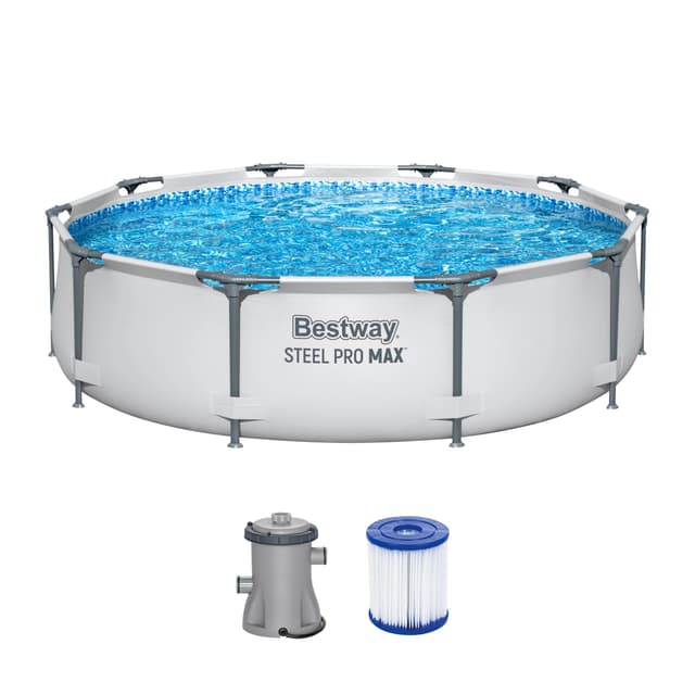 🏊‍♂️🌟 Bestway Steel Pro MAX Frame Pool-Set mit Filterpumpe Ø 305 x 76 cm 🌟🏊‍♀️