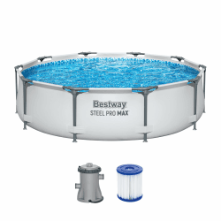 🏊‍♂️🌟 Bestway Steel Pro MAX Frame Pool-Set mit Filterpumpe Ø 305 x 76 cm 🌟🏊‍♀️