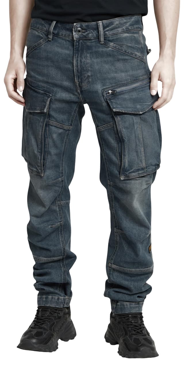👖🔥 G-STAR Herren Rovic Zip 3D Regular Tapered Pants 33W / 34L Blau 👖🔥