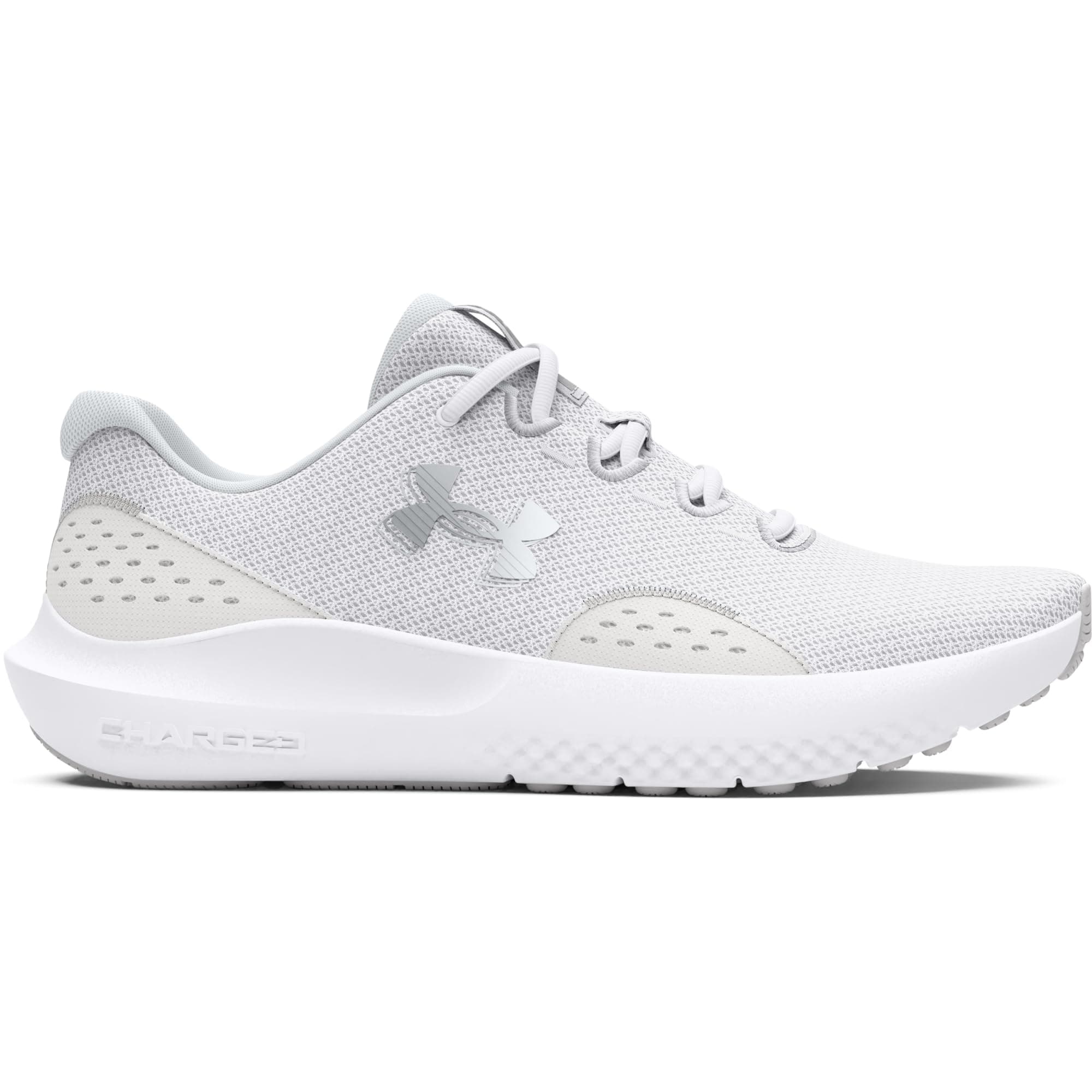 Under Armour Damen Ua W Charged Surge 4 Laufschuhe 37.5 EU White Distant Gray Metallic Silver 🏃‍♀️👟