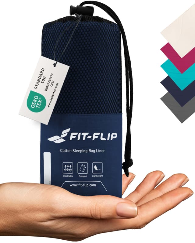 Fit-Flip Hüttenschlafsack - Ultraleichter Baumwoll- oder Mikrofaser-Innenschlafsack 🛌