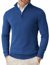 COOFANDY Herren Pullover 1/4 Zip Turtleneck Strickpullover 🧥❄️