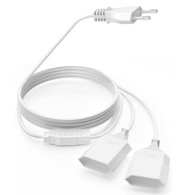 Verlängerungskabel Flach, 7M Stromkabel Verlängerung, 2 in 1 Typ-C Stromstecker 🌟