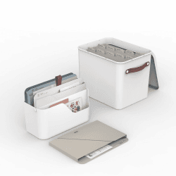 Rotho MyPaper Set Dokumentenorganizer MY PAPER Plus, Kunststoff (PP) BPA-frei, weiss/blau