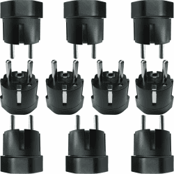 🔌 Schweiz/Liechtenstein auf EU Adapterstecker - 10 Stück Schwarz 🇨🇭🇱🇮
