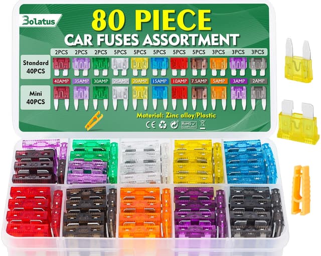Bolatus Kfz Sicherungen, 80 Stück Auto Sicherungen Set 🚗💡