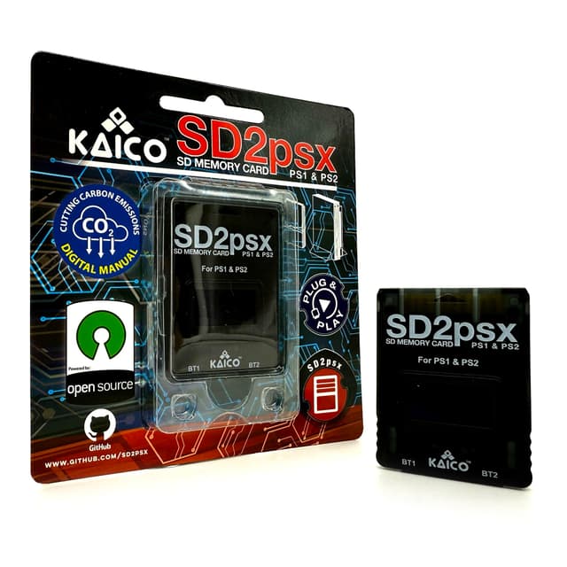 🎮 Kaico PSX Mem Card Gen 2 Speicherkarte - Unbegrenzter Speicherplatz & High-Speed-Spiel-Speicherkarte für PS2/PS1/PS 🚀