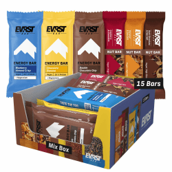 Angebot: EVRST Mix Box Energy & Nut Bars 🚀 | 15 Stück | Energieriegel | Nussriegel | Vegan | Magnesium | High Fibre
