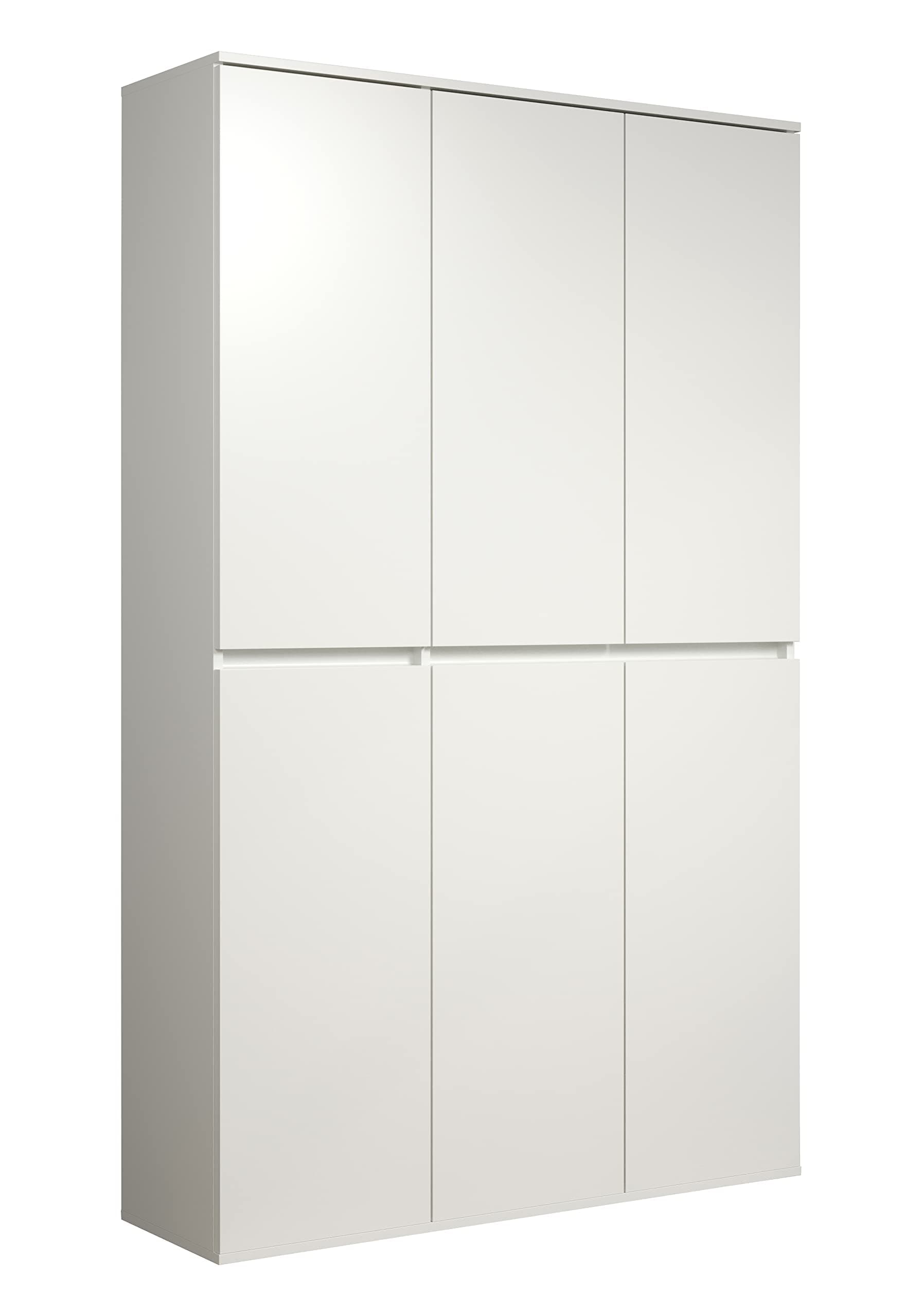 🌟 Trendteam Smart Living - Nevada Mehrzweckschrank Weiß 6-türig 🌟