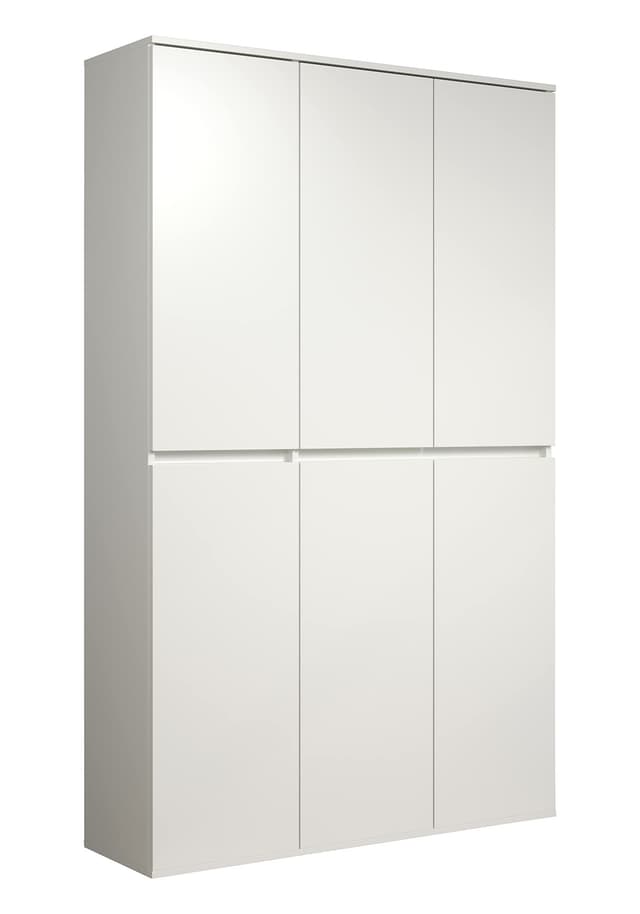 🌟 Trendteam Smart Living - Nevada Mehrzweckschrank Weiß 6-türig 🌟