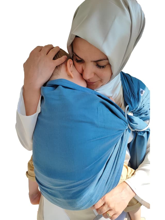 👶🌟 Shabany® - Ring Sling Tragetuch aus 100% Bio Baumwolle - Babybauchtrage für Neugeborene Kleinkinder bis 15 KG