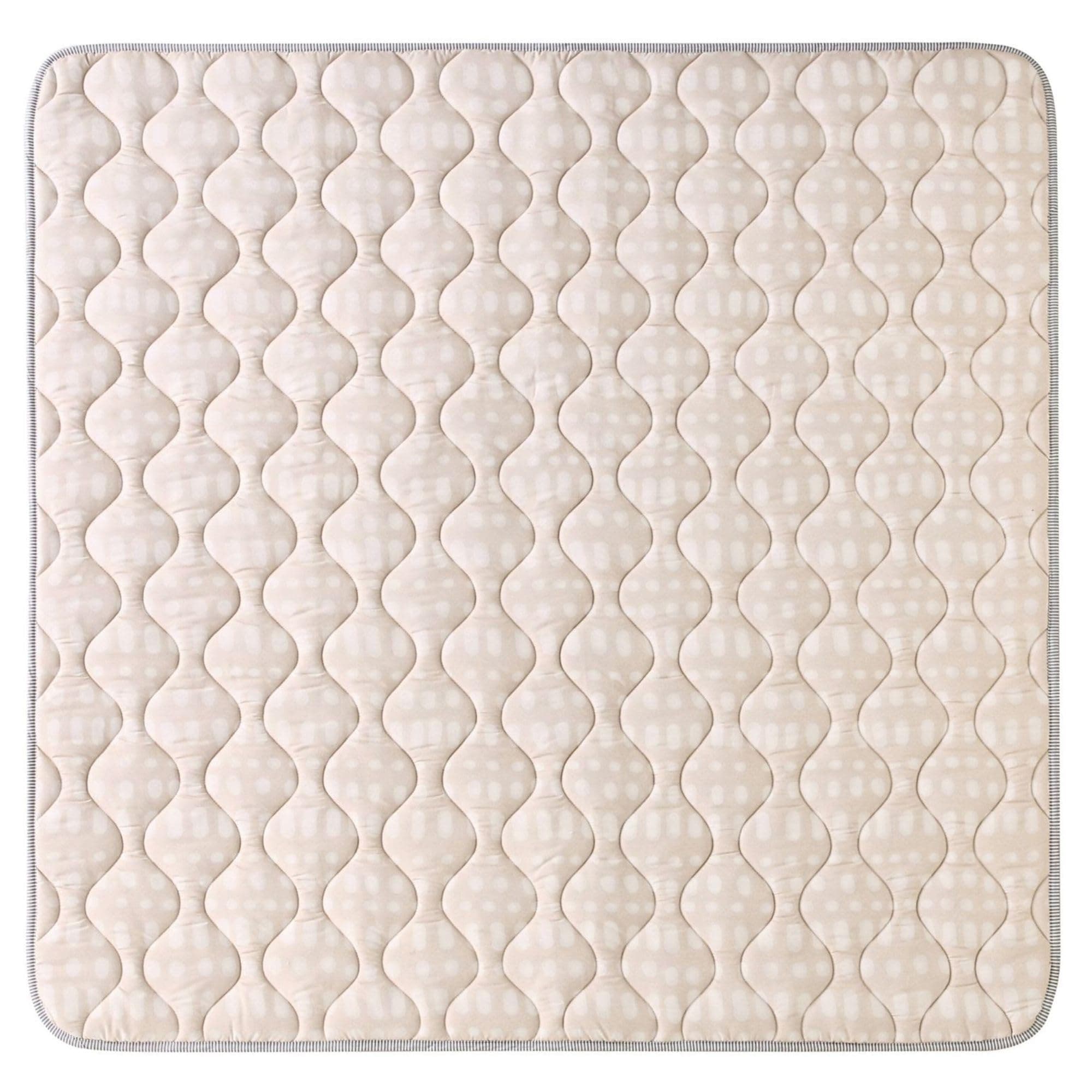 Gesteppte Krabbeldecke Baby 127cm, Hygge beige – Extra Dicke 1,5cm weiche Baby Krabbelmatte 😍