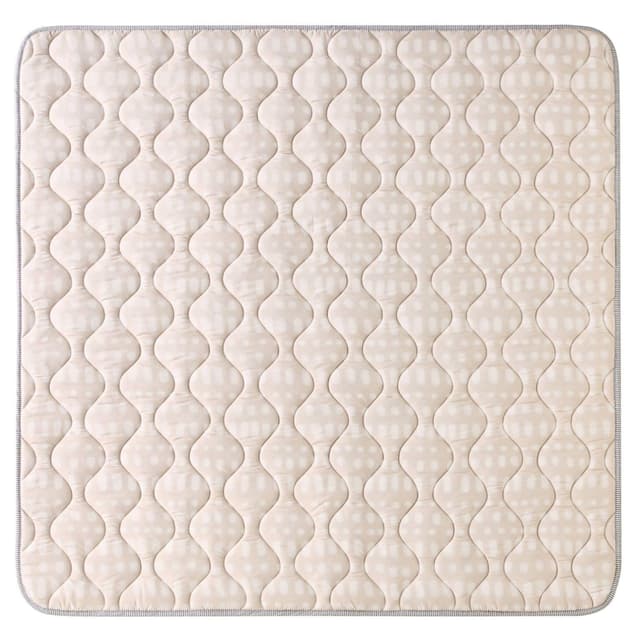Gesteppte Krabbeldecke Baby 127cm, Hygge beige – Extra Dicke 1,5cm weiche Baby Krabbelmatte 😍