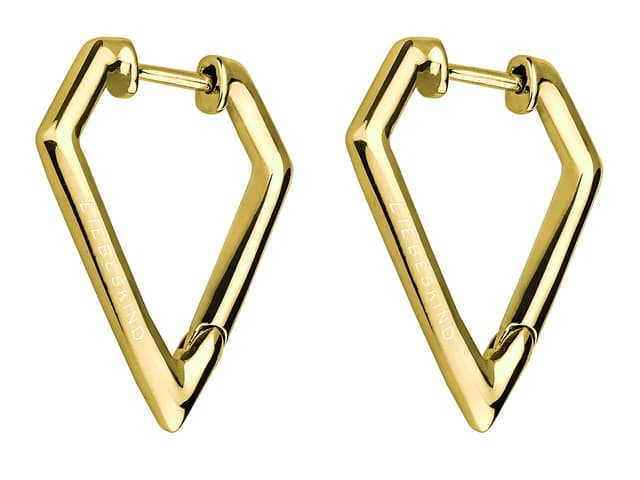 🌟 Liebeskind Berlin Damen-Creolen Edelstahl mattiert in Gold 🌟
