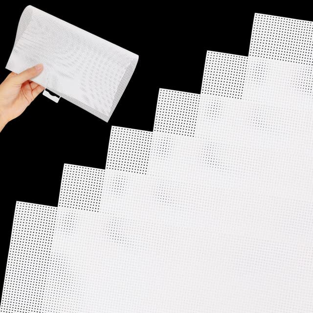 LYLIDIA 14CT Plastic Canvas Sheets 14 Count - Kreuzstich Kunststoffgitter 6 Stück