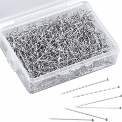 1500 STK. Stecknadeln ohne Kopf - 13 mm Pins in praktischer Box - zum Basteln & Nähen & Kurzwaren 1x Stück 🧷