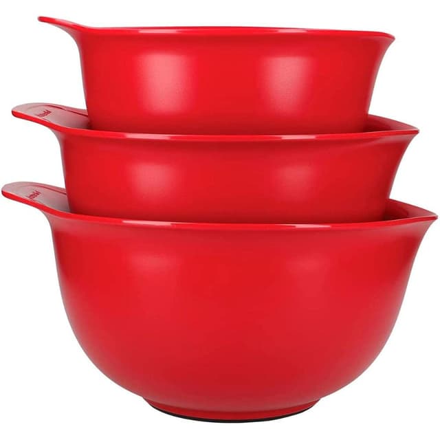 🎉 Super Angebot! 3er Set Rührschüsseln von KitchenAid in Empire Rot 🍲👩‍🍳
