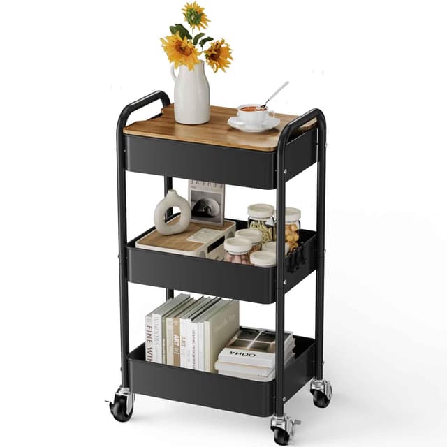 🌟 Angebot: Shrivee 3-Tier Rollwagen mit Tischplatte 🛒🎉