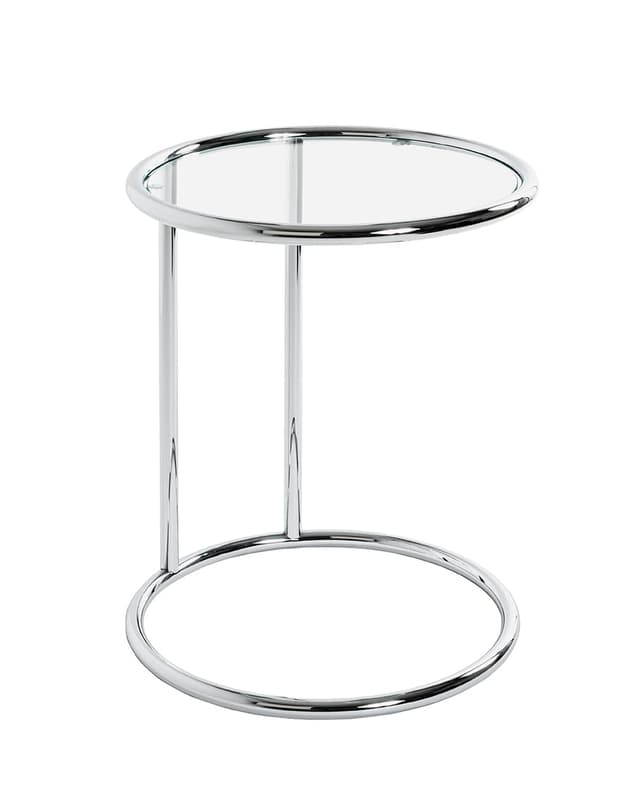 HAKU Möbel Beistelltisch Chrom, Metall, Sicherheitsglas - Moderner Stil! ⭐