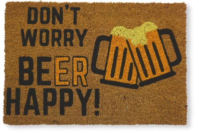 KOKO DOORMATS Kokos Fußmatte | Lustige Türmatte Don't Worry Beer Happy