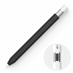 elago Klassische Hülle Kompatibel mit Apple Pencil (USB-C) Hülle, Dauerhaftes Silikon, Klassisches Design, Kompatibel mit Magnetischer Aufladung (Schwarz) 🎨🎁