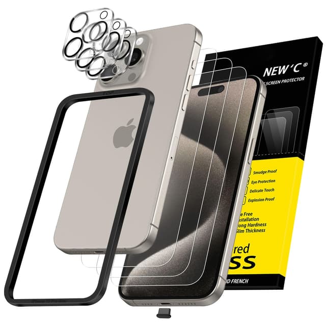 NEU'C 3x für iPhone 15 Pro Max Panzerglas (6,7 Zoll)