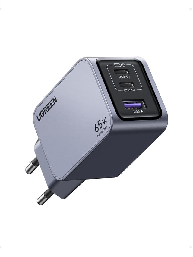 UGREEN Nexode Pro USB C Ladegerät 65W GaN Charger Mini USB C Netzteil 3-Port Schnellladegerät