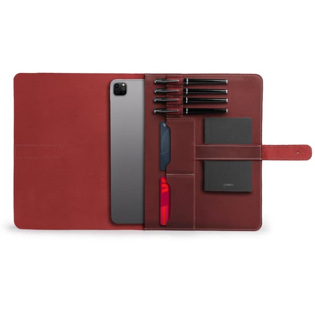 📱 Londo Echtleder Tablet Hülle - iPad Pro 12.9 Case Rot 12.9 Zoll 🎨