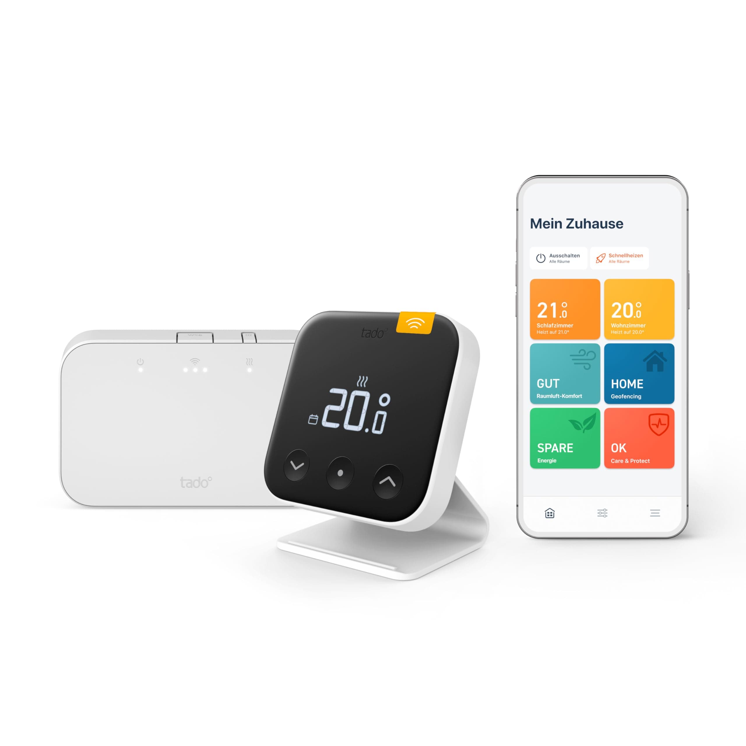 🌡️⏰ tado° Kabelloses Smartes Thermostat X – Starter Kit mit Raumthermostat, Bridge X und Standfuß ⚡️🏠
