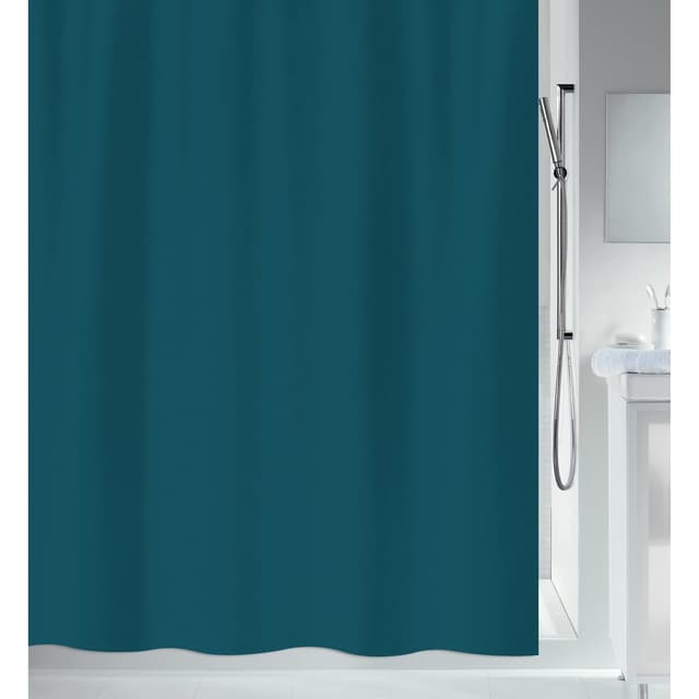 Spirella Schimmel Duschvorhang-Anti-Bakteriell, waschbar, wasserdicht-Polyester, „Primo “ 240x180cm Petrol, Blau