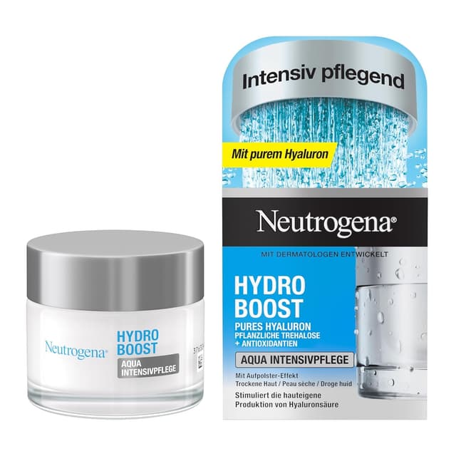 Neutrogena Hydro Boost Aqua Intensivpflege - Feuchtigkeitsspendende Gesichtspflege mit Hyaluron & Antioxidantien 🌿🌊