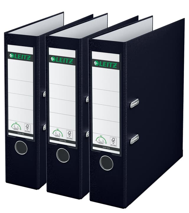 📁🔖 Leitz Qualitäts-Ordner 180° Plastik, 3er Pack, A4 Schwarz 📦