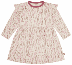 🌟 Super Angebot! loud + proud Mädchen Interlock mit Druck, GOTS Zertifiziert Kinderkleid 74-80 Rot