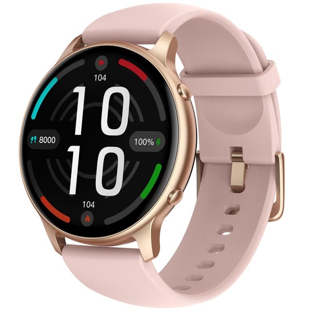 TUYOMA Smartwatch Damen - 1,32 Zoll Smart Watch Sportuhr, IP68 Wasserdicht Fitnessuhr Damen mit Herzfrequenz, SpO2, Schlafüberwachung, Schrittzähler Uhr, Pulsmesser, für iOS und Android Rosa36