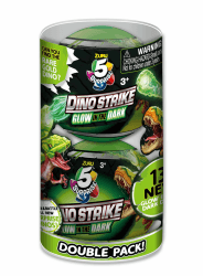 🦕🌟 5 Überraschung Dino Strike Glow in the Dark Dinosaurier Kapseln 2er-Pack von ZURU Series 2